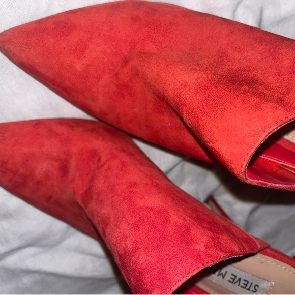 Steve Madden Darlene Mules size 6 in Orange/Red Suede - Picture 5 of 5